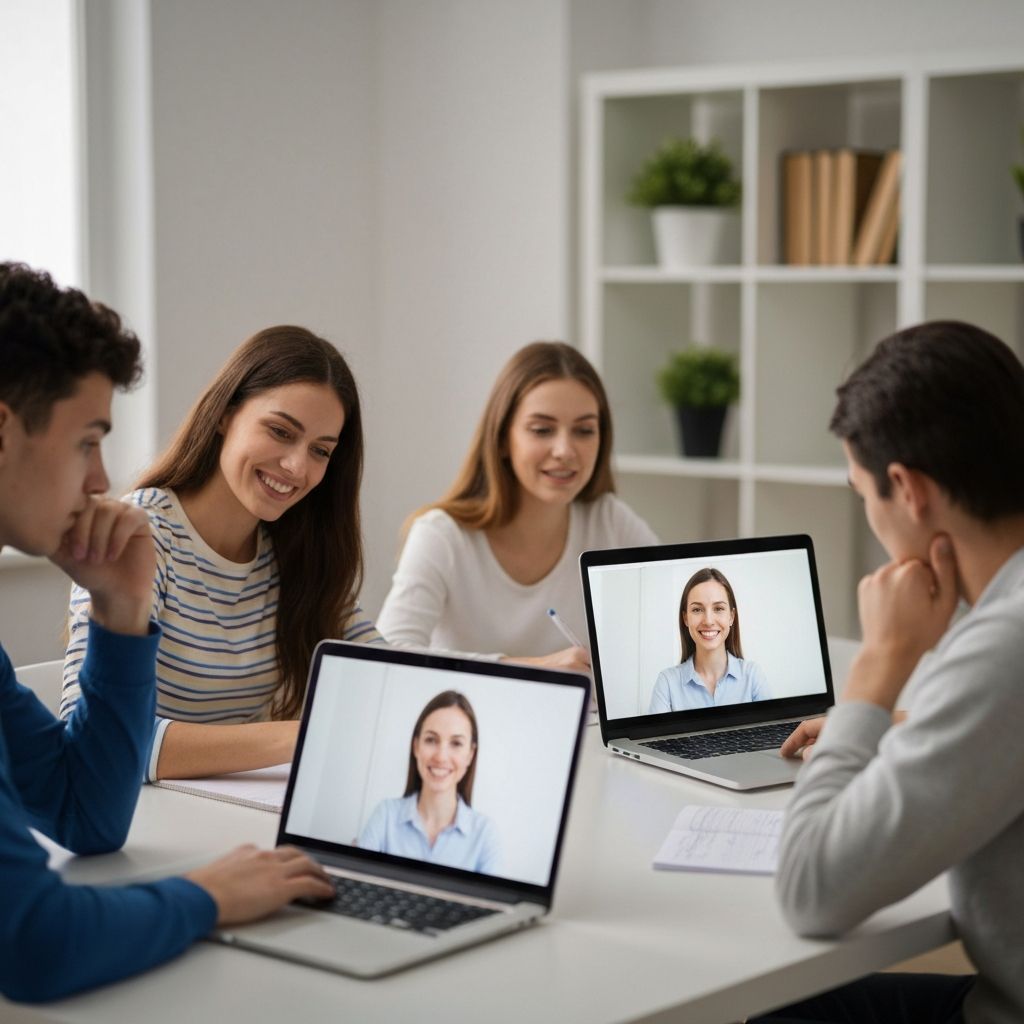 Student in online tutoring session